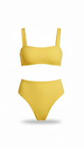 Sunshine Yellow High-Waisted Bikini Set